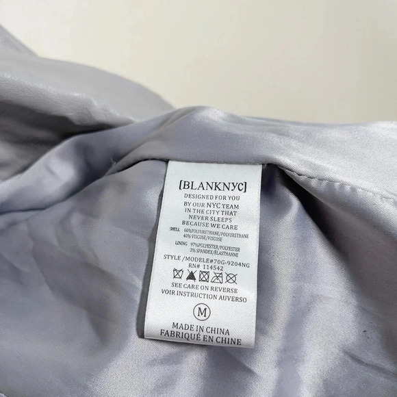 BLANKNYC | LIGHT GREY BIKER FAUX LEATHER JACKET - Picture 9 of 14